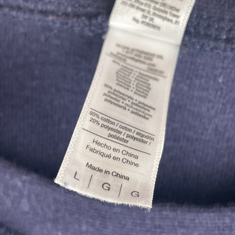American Apparel Navy Blue Terry Cloth Crew Neck T-Shirt Mens Sz L Modern Casual - Picture 5 of 6